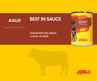 Hrană umedă pentru câini JosiDog Beef in Sauce cu vită în sos – 12 x 415 g 4