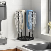 Prémiový keramický stojan na fľaše Josmimic pre fľaše SodaStream Crystal a Emil, s odkvapkávacou táckou, na 5 fliaš, čierny 3