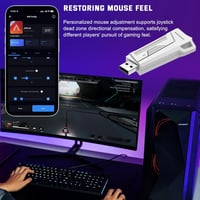 Joso AX200 Egér és Billentyűzet Adapter PC-hez - Gombkiosztás, Célzássegítés, Visszarúgás Kontroll, FPS/TPS Játékokhoz, APEX, COD Kompatibil 7