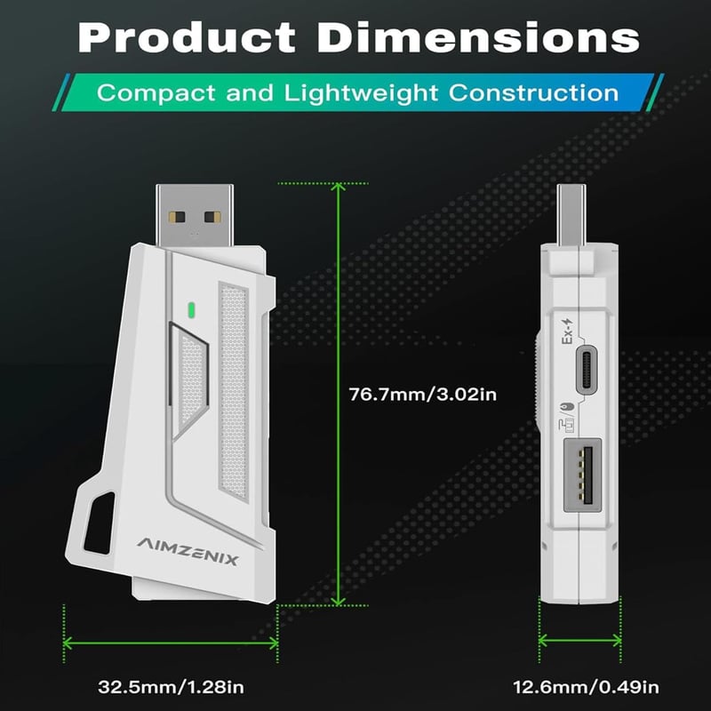 Joso AX200 Egér és Billentyűzet Adapter PC-hez - Gombkiosztás, Célzássegítés, Visszarúgás Kontroll, FPS/TPS Játékokhoz, APEX, COD Kompatibil