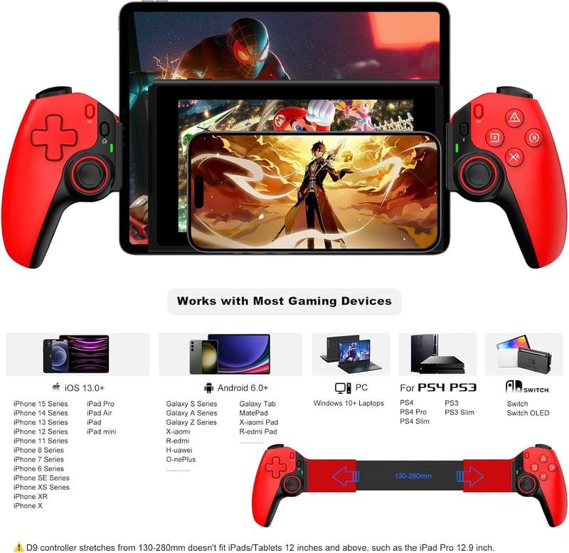 Joso D9 Wireless Controller iPhone iPad Android PC-hez Programozható Gombokkal