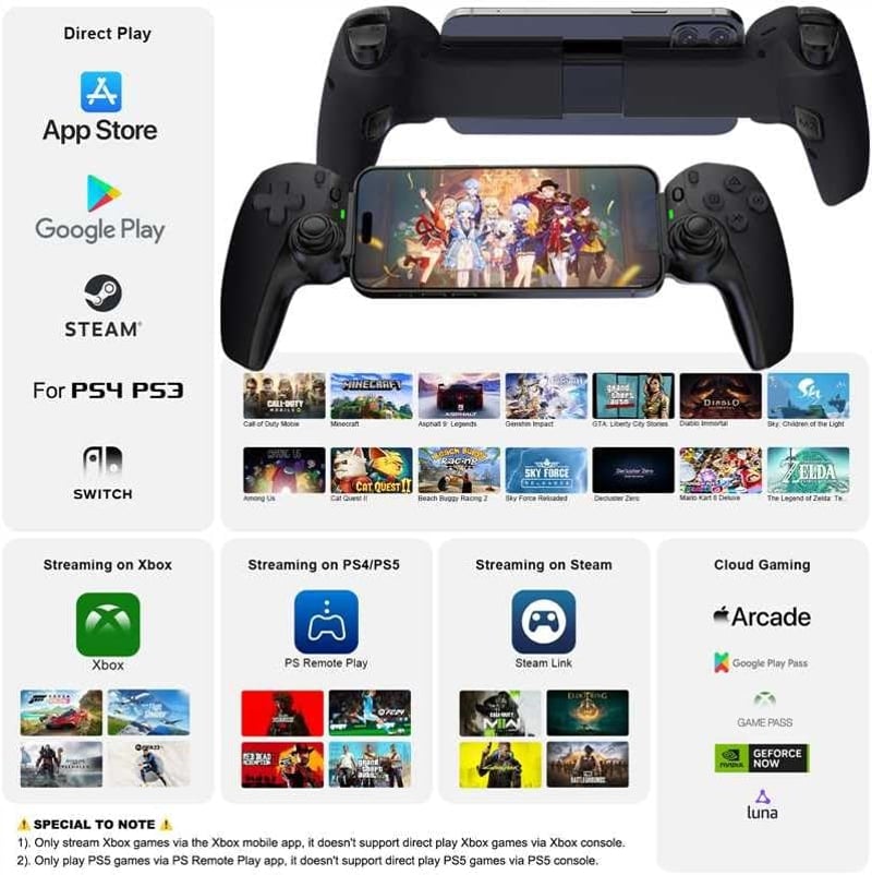 Joso D9 Wireless Gamepad iPhone iPad Android PC Switch PS4 Programozható Gomb Hall Joystick