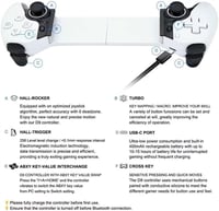 Joso D9 Wireless Gamepad iPhone iPad Android PC Switch PS4 Programozható Gomb Hall Joystick 7