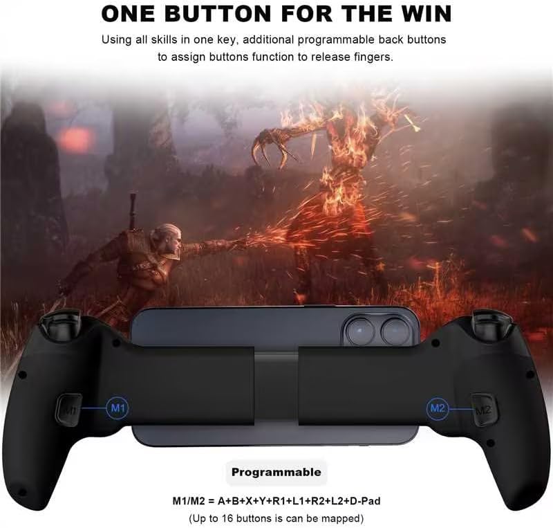 Joso D9 Wireless Gamepad iPhone iPad Android PC Switch PS4 Programozható Gomb Hall Joystick