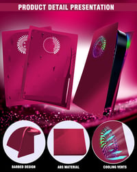 Joso PS5 Disc Faceplate RGB LED világítással, 8 szín, 400+ effekt, porálló 5