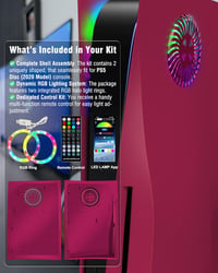 Joso PS5 Disc Faceplate RGB LED világítással, 8 szín, 400+ effekt, porálló 6