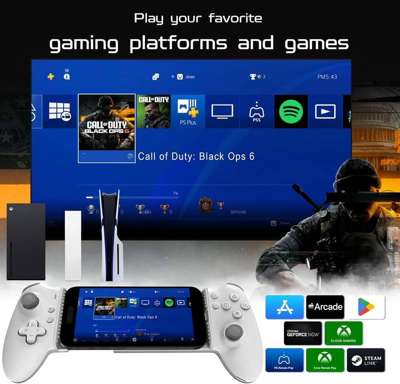 Joso USB-C Mobilgamepad iPhone 16/15 és Android - PS5/PS4/Xbox/PC vezérlő