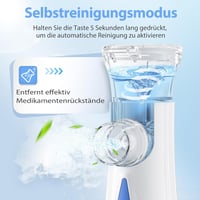 JOSSIS Ultrahalk Inhalátor Felnőtteknek és Gyermekeknek - 1-5µm Részecskeméret, Állítható Porlasztás, Újratölthető, Kék 5