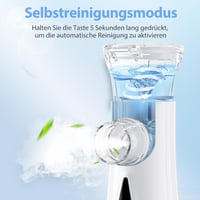 JOSSIS Ultrahalk Inhalátor Felnőtteknek és Gyermekeknek - 1-5µm Részecskeméret, Állítható Porlasztás, Újratölthető, Fekete 5