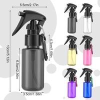 Jostift 60ml utazó spray palack szett 6db - újratölthető mini permetező karabinerrel 2