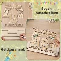 Jostift Fa Vendégkönyv 18. Születésnap LED Fényekkel - Pénzajándék Dekoráció 5
