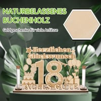 Jostift Fa Vendégkönyv 18. Születésnap LED Fényekkel - Pénzajándék Dekoráció 3