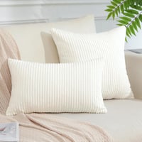 JOTOM Kordbársony Párnahuzat 30x50cm Bézs 2db Kanapéhoz 7