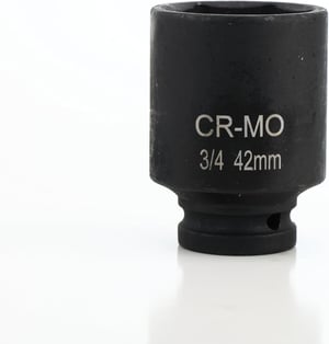 Jovant 3/4" udarni nasadni ključ s 42 mm šesterokutnim prihvatom, CR-MO krom-molibden čelik, za odvijače i udarne ključeve, 1 kom.