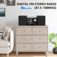 JOVELL kompakt hifi sztereó rendszer 3 részes hangfalakkal, CD DVD lejátszó, Bluetooth 30 W, FM rádió, USB AUX mikrofon RCA kimenet 6