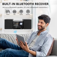 JOVELL kompakt hifi sztereó rendszer 3 részes hangfalakkal, CD DVD lejátszó, Bluetooth 30 W, FM rádió, USB AUX mikrofon RCA kimenet 7
