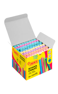 Set Cretă Colorată Jovi CLASSCOLOR – 100 bucăți culori asortate – Set cretă pentru școală și desen 1