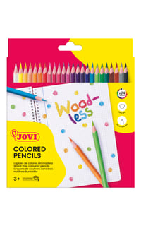 Set Creioane Colorate Triunghiulare Fără Lemn Jovi – 24 bucăți, Culori Asortate, Fără Lemn, Vârsta 3+ ani 1