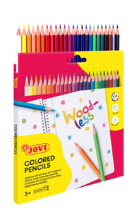 Set Creioane Colorate Triunghiulare Fără Lemn Jovi – 24 bucăți, Culori Asortate, Fără Lemn, Vârsta 3+ ani 2