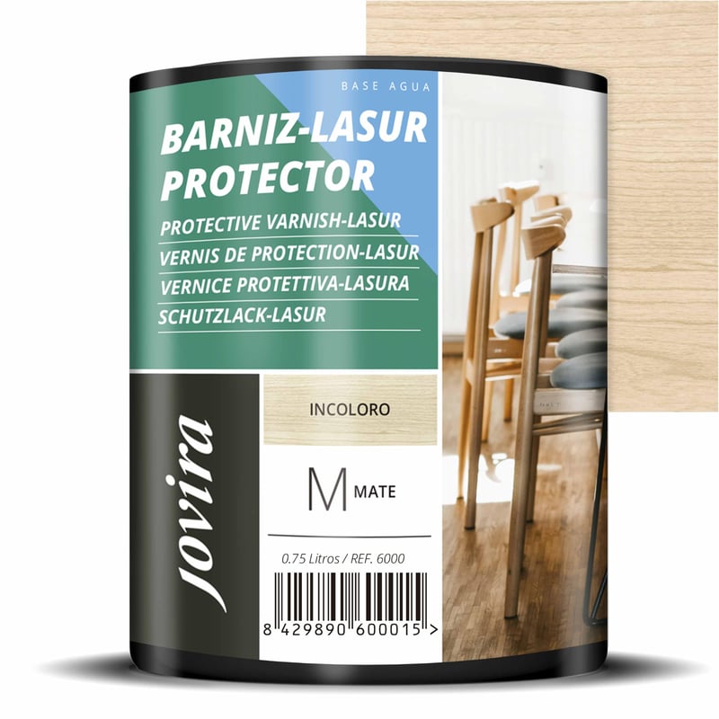 JOVIRA PINTURAS Lazúra na drevo matná vodou riediteľná, lak a ochrana dreva 750 ml priehľadná F-14 na všetky druhy dreva, chráni, zdobí a skrášľuje