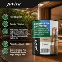 JOVIRA PINTURAS Lazúra na drevo matná vodou riediteľná, lak a ochrana dreva 750 ml priehľadná F-14 na všetky druhy dreva, chráni, zdobí a skrášľuje 3