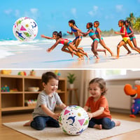 JOY SPOT! 3 db felfújható vízilabda festőszett, 40,6 cm strandball 12 filctollal 8