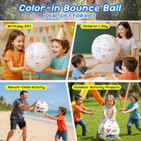 JOY SPOT! 3 db felfújható vízilabda festőszett, 40,6 cm strandball 12 filctollal 9