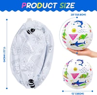 JOY SPOT! 3 db felfújható vízilabda festőszett, 40,6 cm strandball 12 filctollal 4