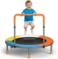 JOY SPOT! Gyermek ugrálótrambulin 91 cm összecsukható állítható kapaszkodó beltéri kültéri max 68 kg 3 7 év 1