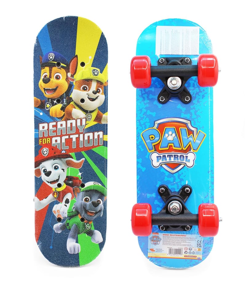 Joy Toy Paw Patrol detský mini drevený skateboard 43x12x8 cm
