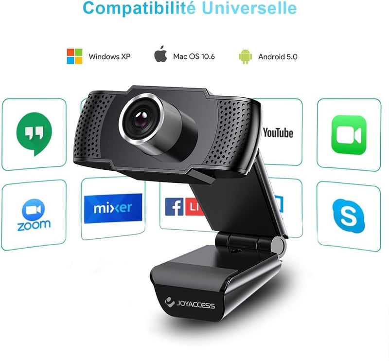 JOYACCESS 1080p Webkamera Beépített Mikrofonnal
