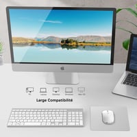 Joyaccess 2.4GHz Wireless Billentyűzet AZERTY Ergonomikus Fehér 6