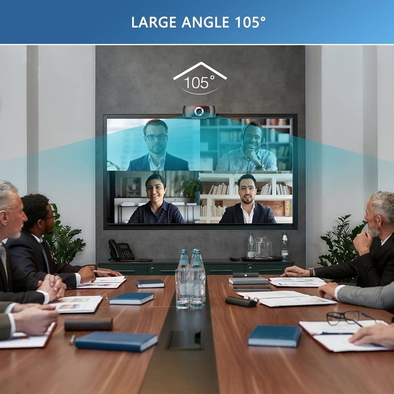 JOYACCESS Full HD 1080P Webkamera Mikrofon, 105° Látómező, Autofókusz