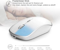 JOYACCESS Vezeték Nélküli Billentyűzet Egér Szett, 500 mAh Újratölthető Akkumulátor, 2.4G Ultravékony Numerikus Billentyűzet PC Laptop 5