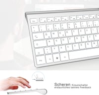 JOYACCESS Vezeték Nélküli Billentyűzet Egér Szett, 500 mAh Újratölthető Akkumulátor, 2.4G Ultravékony Numerikus Billentyűzet PC Laptop 6