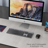 JOYACCESS Wireless Billentyűzet és Egér Szett 2400 DPI Ultravékony PC Notebook TV 7