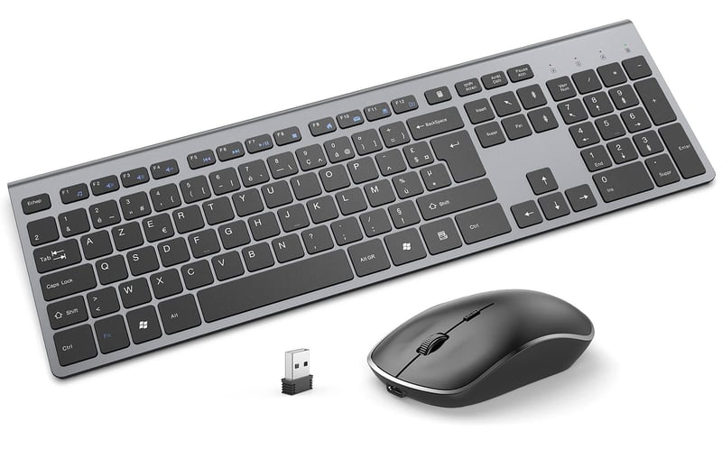 Bezdrôtová súprava klávesnice a myši JOYACCESS 2400 DPI, ultratenká, pre PC, notebook a TV