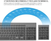 JOYACCESS Wireless billentyűzet és egér szett, ergonomikus, 2400DPI, PC laptop 4