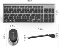 JOYACCESS Wireless billentyűzet és egér szett, ergonomikus, 2400DPI, PC laptop 2