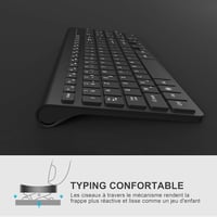 JOYACCESS Wireless Billentyűzet és Egér Szett, Ergonomikus, Hordozható, 2400 DPI, Fekete 4