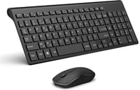 JOYACCESS Wireless Billentyűzet és Egér Szett, Ergonomikus, Hordozható, 2400 DPI, Fekete 1