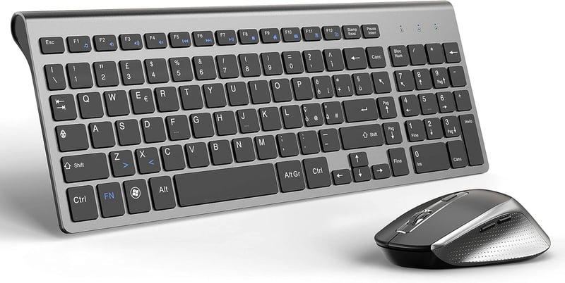 JOYACCESS Wireless Egér és Billentyűzet Szett Numerikus Billentyűzettel Ergonomikus Fekete