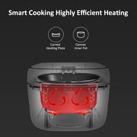 JOYAMI Mini Rizsfőző 0,8L Tapadásmentes Edénnyel 1-3 Személyre Fehér 2