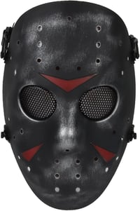 JOYASUS Fém Háló Maszk Ezüst-Fekete Halloween Jelmez Cosplay Maszkball 1