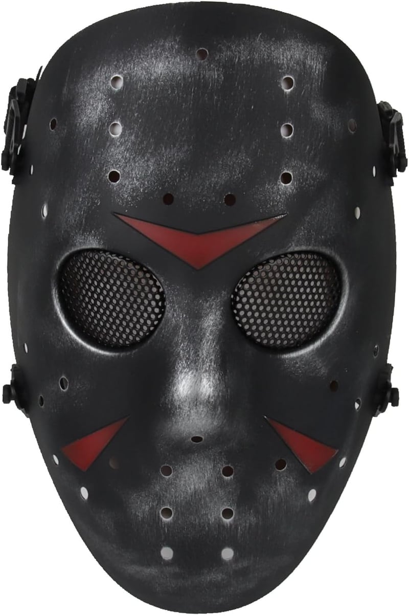 JOYASUS Fém Háló Maszk Ezüst-Fekete Halloween Jelmez Cosplay Maszkball