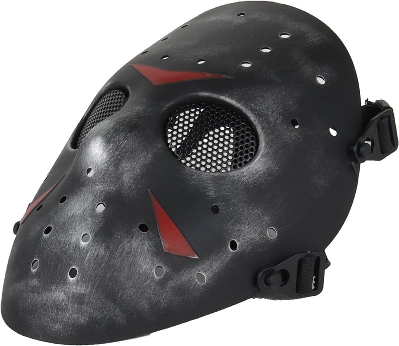 JOYASUS Fém Háló Maszk Ezüst-Fekete Halloween Jelmez Cosplay Maszkball