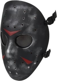 JOYASUS Fém Háló Maszk Ezüst-Fekete Halloween Jelmez Cosplay Maszkball 2