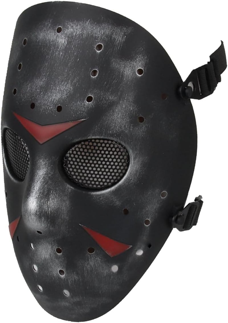 JOYASUS Fém Háló Maszk Ezüst-Fekete Halloween Jelmez Cosplay Maszkball