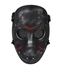 JOYASUS Kovová sieťovaná maska strieborno-čierna na halloweensky kostým, cosplay a maškarný ples 1