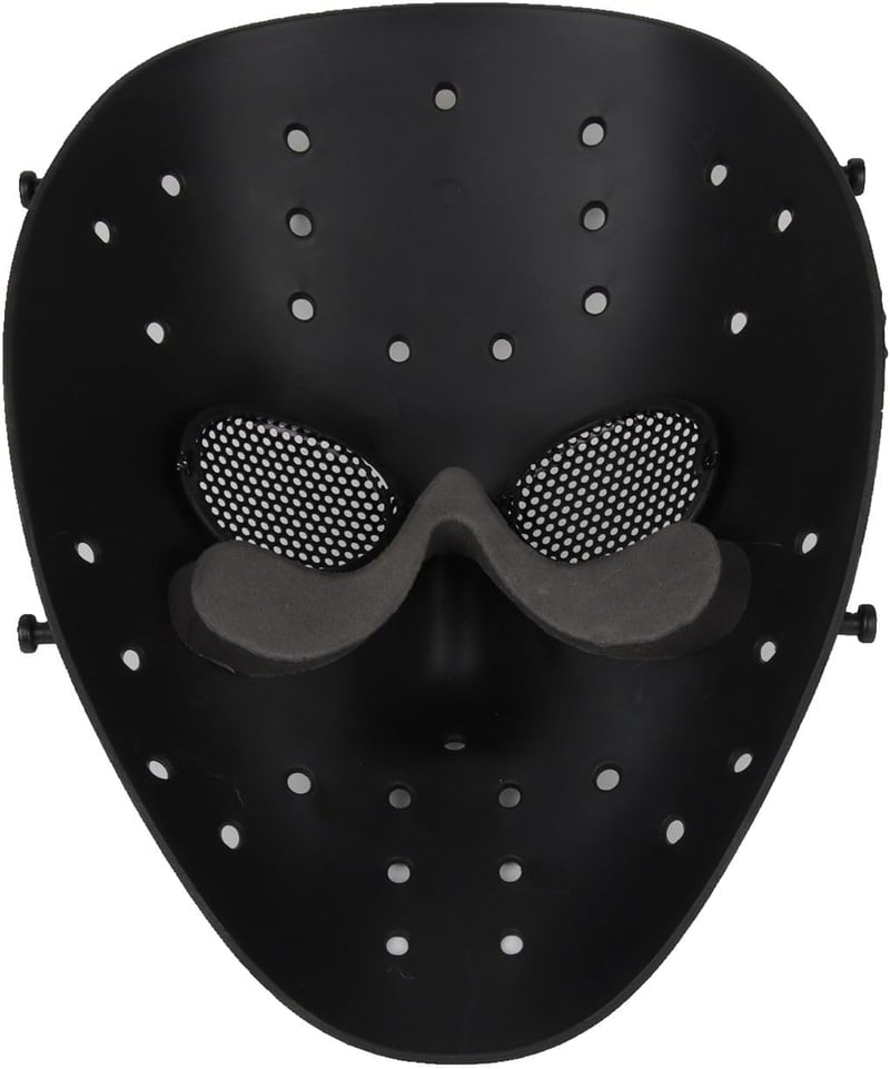 JOYASUS Fém Háló Maszk Ezüst-Fekete Halloween Jelmez Cosplay Maszkball